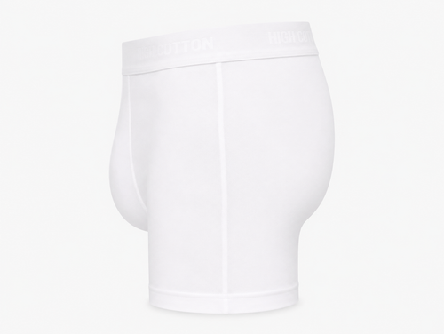 Men’s 100% Cotton Boxer Briefs – White